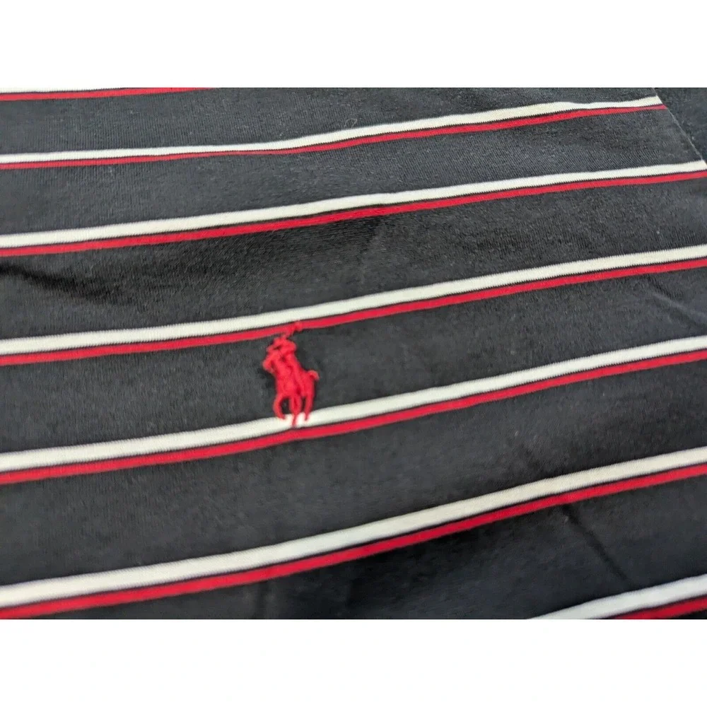 Ralph Lauren Polo Golf Button Up Shirt Mens XL‎ Black Red Striped Preppy